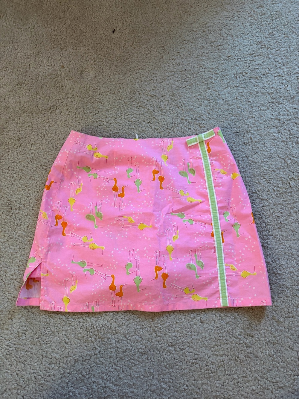 Lilly Pulitzer Pink Mini Skirt with Multicolor Print